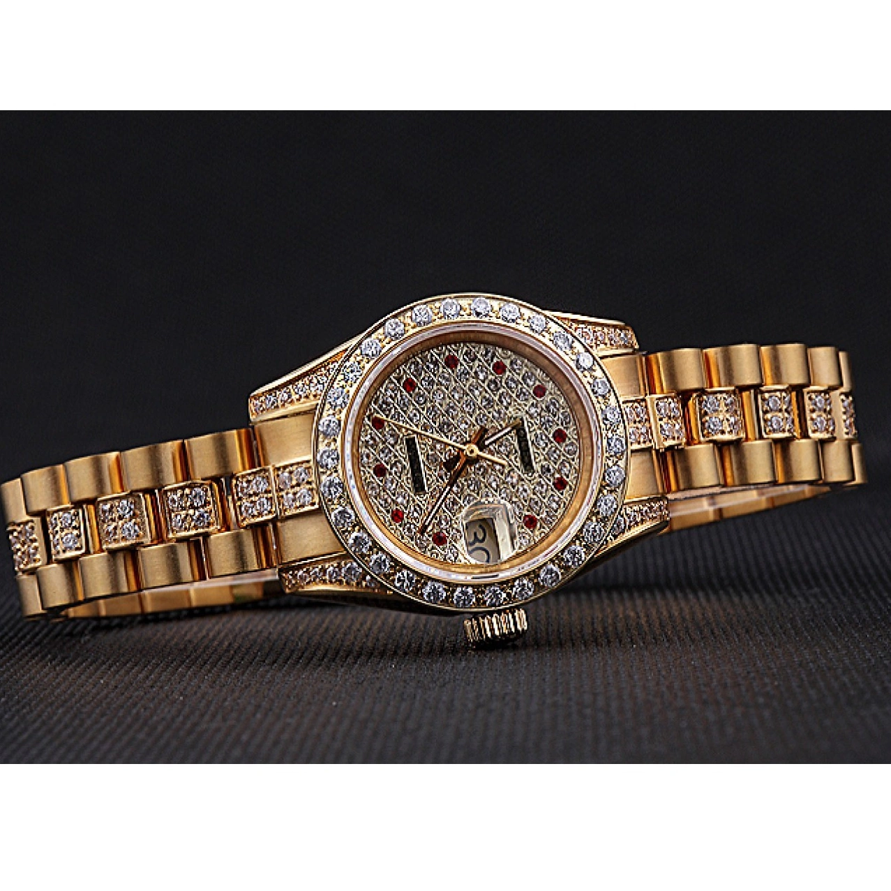 Aaa replica Dial 622023 Diamond DateJust Swiss Rolex Gold 0804